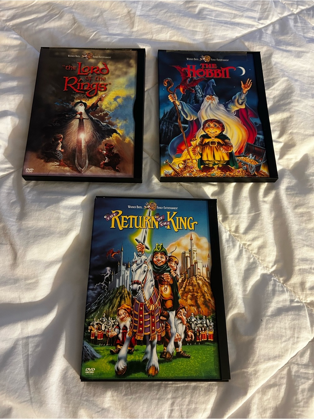 Tolkien Animated DVD Bundle LOTR Hobbit Return of the King Like New